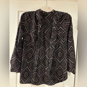 Geometric Patterned Women's Top